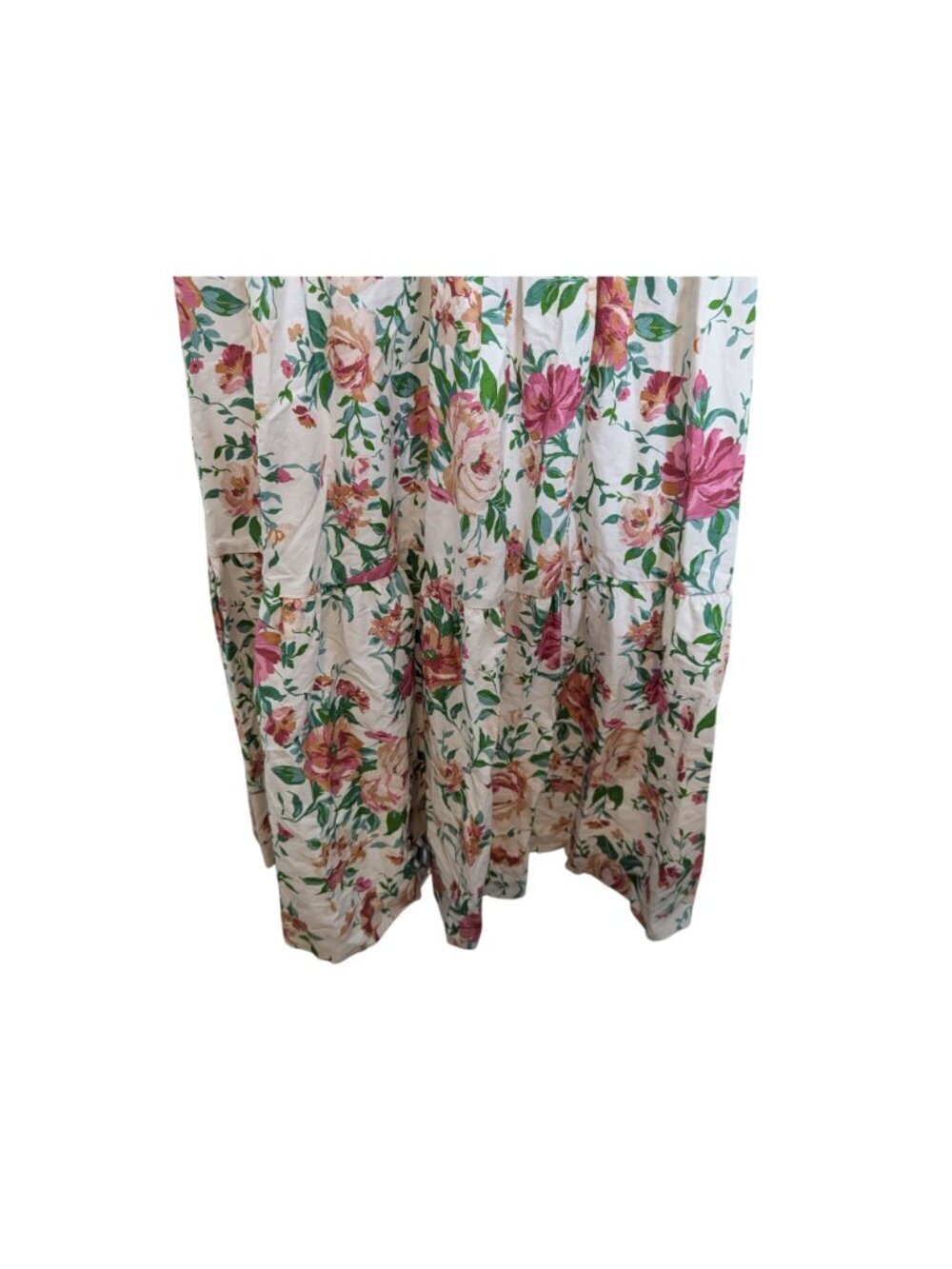 Anthropologie Somerset Floral Maxi Dress Puff-Sleeve Edition White Pink Sz S - Picture 10 of 16